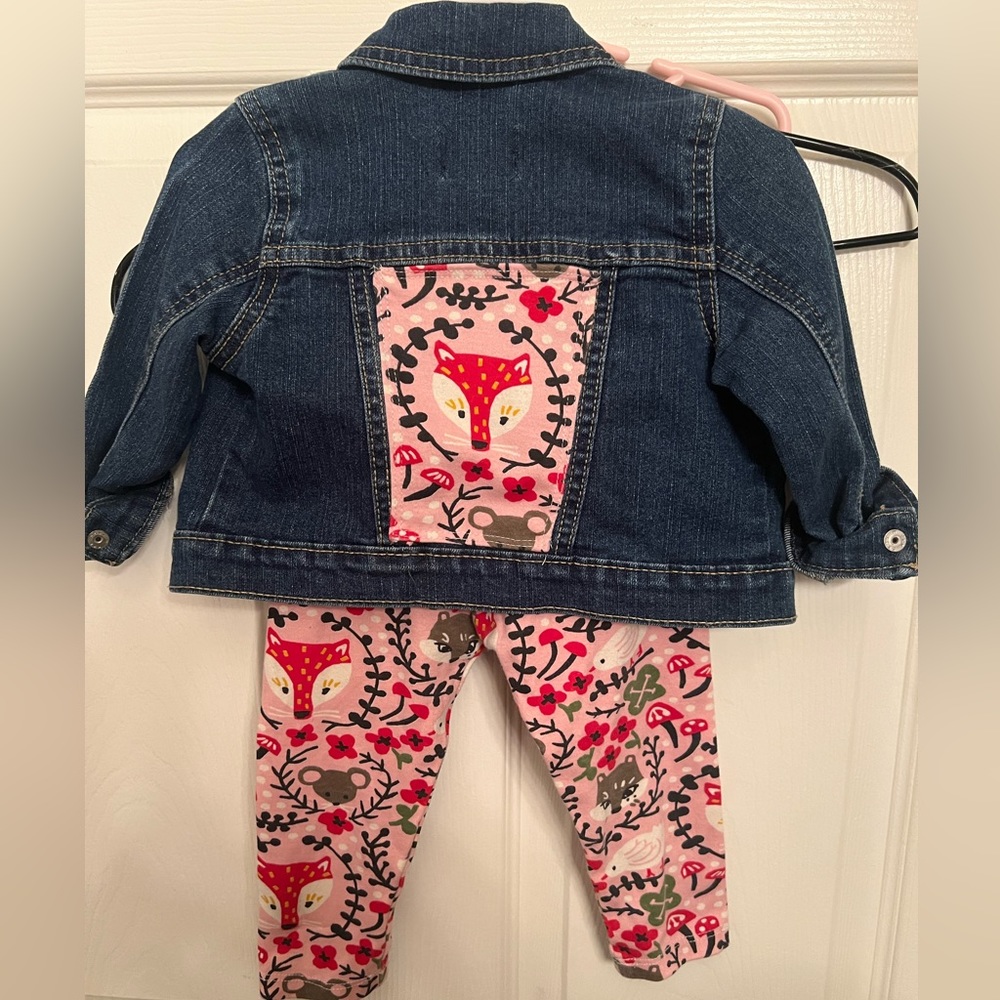 Matching boutique pants and jean jacket